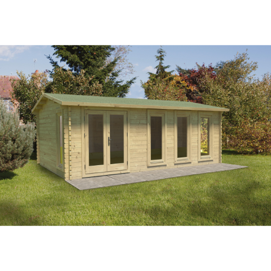 Blakedown 6m x 4m Log Cabin - Apex Roof (Direct Delivery)